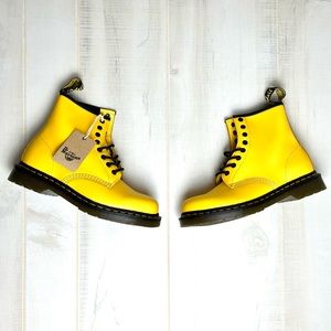 Dr. Martens 1460 Smooth Yellow Boots Size 8